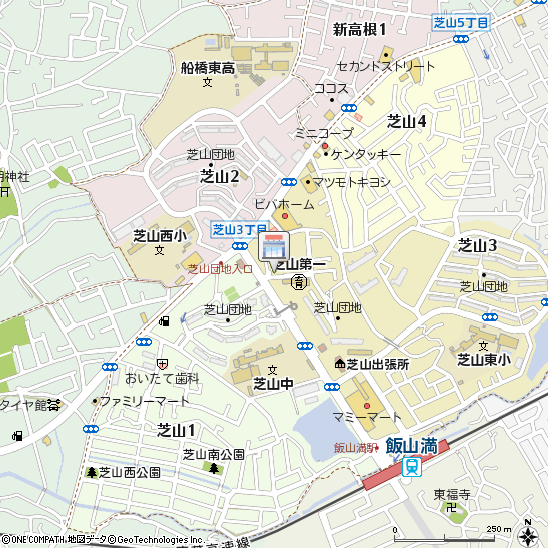 ケージェイリビング株式会社　(京葉ガスサービスショップ 芝山店)付近の地図